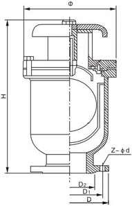 K-060低壓進(jìn)排氣閥結(jié)構(gòu)圖